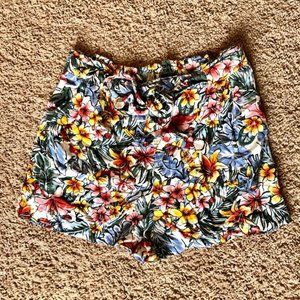 High Waist Paper Bag Shorts